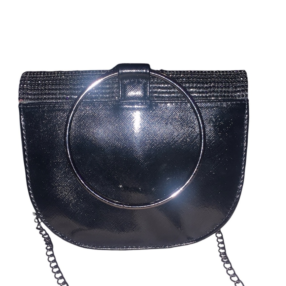 Black Rhinestone Hand Bag - Picture 2 of 3